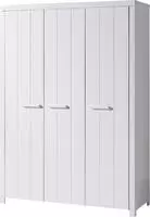 Vipack Kleiderschrank "Erik, Kleiderschrank 3-trg. mit viel Stauraum, MDF wei&szlig;