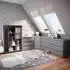 VICCO Doros Kleiderschrank mit Faltboxen, grau, 100x146,6cm (40644)