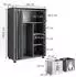 VICCO Doros Kleiderschrank mit Faltboxen, grau, 100x146,6cm (40644)