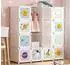 Songmics Kinderkleiderschrank 16 Würfel, 4 Hängestangen, Kunststoff (LPC905W01)