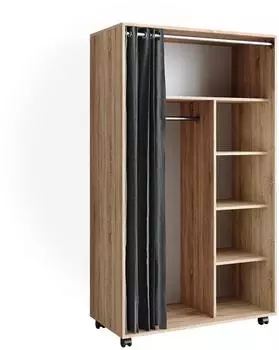 VICCO Doros Kinderkleiderschrank mit Rollen, Sonoma, 100x168cm (40635)