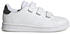 cloud white/core black/silver metallic: Adidas Advantage Lifestyle Court Two Hook and Loop Kids