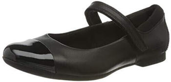 Clarks Scala Gem K Geschlossene Ballerinas Schwarzes Leder