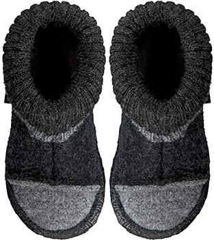 Nanga Tal Kinder Hausschuh Hüttenschuh Wollfilz Latexsohle grau