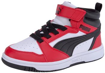 Puma Rebound V6 MID AC PS Sneaker White Black-for All TIME RED