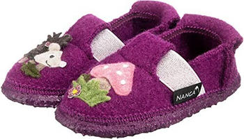 Nanga Mädchen Filz Hausschuh Pricky Hedgehog bordeaux