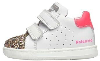 Falcotto KINER VL-Sneakers Leder und Glitter weiß rosa