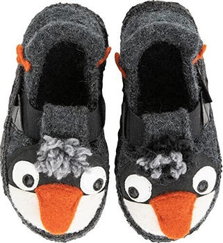 Nanga Kinder Hausschuh Fuzzi Pingu dunkelgrau