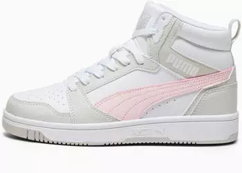 Puma Rebound V6 Mid Kids (393831-04) puma white/frosty pink/sedate gray