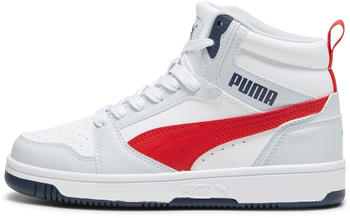 Puma Rebound V6 Mid Kids (393831) silver mist/club navy red