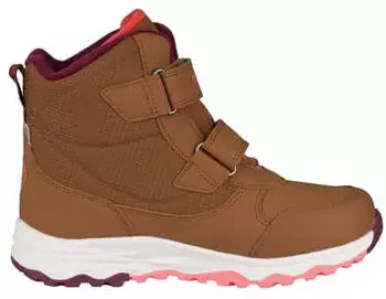 Trollkids Wasserdichte Wanderschuhe Hafjell karamell-braun lachsrosa burgunderrot