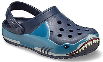 Crocs Shark Band Lights Clog Kids navy