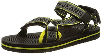 Pepe Jeans Pool Tape Boys flache Sandale 999BLACK