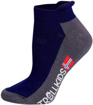 Trollkids Kinder Hiking Low Cut II 2er Pack Socken blau