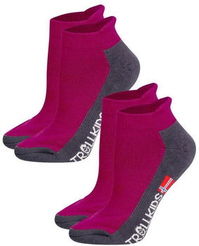 Trollkids Hiking-Socken LOW CUT 2er-Pack berry