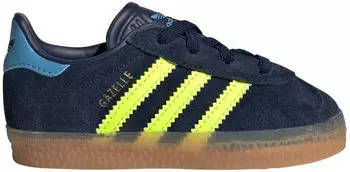 Adidas Gazelle Comfort Closure Elastic Laces Kids night indigo/solar yellow/light blue (IH2783)
