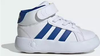Adidas Grand Court Mid Infant Kids cloud white/royal blue/ice yellow (IE3865)