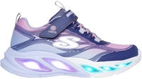 Skechers Sneaker "COSMIC GLOW LIGHTS" Klettschuh mit Glitzer, Gr&ouml;&szlig;enschablone zum