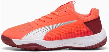 Puma Accelerate Hallenschuhe wei&szlig; schwarz rot