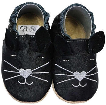 HOBEA-Germany Lauflernschuhe Katze schwarz