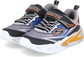 Skechers S Lights Flex-Glow Ultra Sneaker schwarz silber