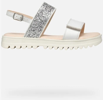 Geox Sandal Coralie Mädchen weiß hellsilber