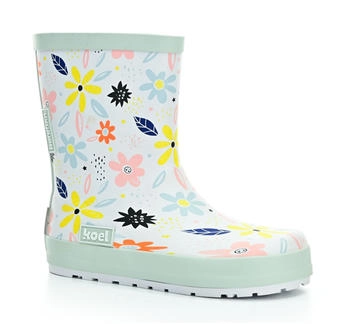 Koel Wellie Bare Barfußgummistiefel weiß blumen