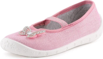 Ladeheid Kinder Hausschuhe weiß rosa LARW008