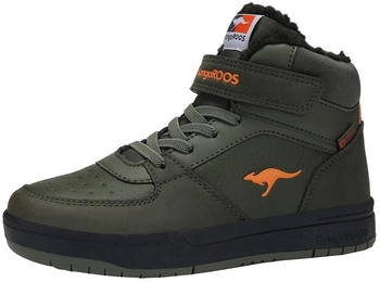 KangaROOS Sneaker dunkelgr&uuml;n orange