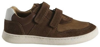 Vertbaudet Leder-Sneakers 2 Klettriemchen und Anziehtrick braun