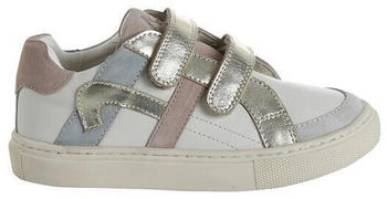 Vertbaudet Kinder-Sneaker Klettverschluss Leder gebrochenes weiß