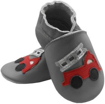 Bemesu Weiche Leder Krabbelschuhe Barfußschuh 20-21 grau