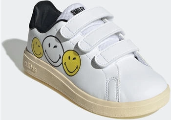 Adidas ADVANTAGE SMILEY Kinder Sneaker ftwr white bright yellow core black