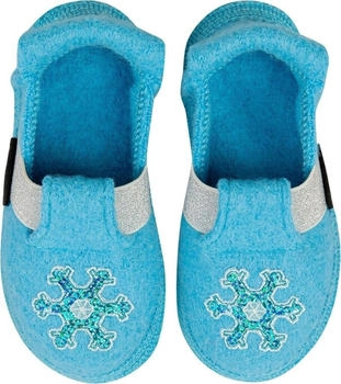 Nanga Snowflake Mädchen Hausschuhe Slipperform Wolle Glitzer