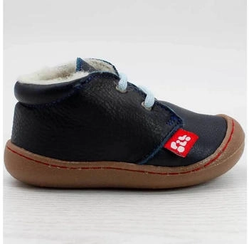 Pololo Lauflernschuh-Winterschuh 'Juan' gefüttert 100% Wolle Bio kbT blau