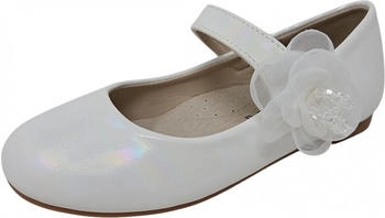 JELA London Kommunion Mädchen Spangenballerina weiß