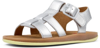 Camper Bicho K800617-004 Silberne Ledersandalen