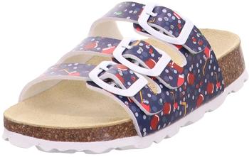 Superfit Fussbettpantoffel Hausschuh blau rot 8050