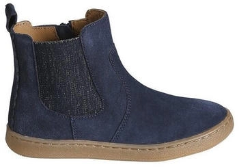 Vertbaudet Leder-Boots Reißverschluss marine