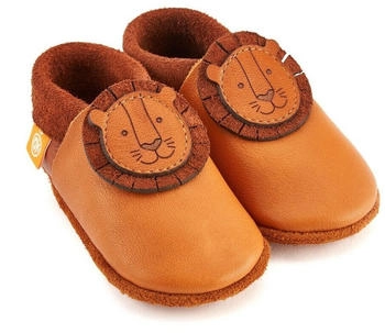 Orangenkinder Haus- und Krabbelschuhe Leo der Löwe hellbraun