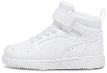Puma Rebound V6 Mid Sneakers Baby Schuhe wei&szlig; cool hellgrau