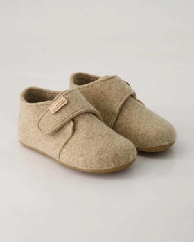 Living Kitzbühel Baby Hook and Loop Felt Shoe Plain grau