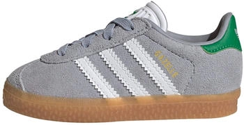 Adidas Gazelle Kids halo silver/cloud white/green