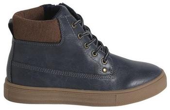 Vertbaudet Boots mit Schnürung und Reißverschluss, Samtkragen marine