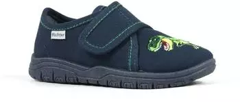 Richter MAILO Indoor Hook and Loop Shoe with Dinosaur Embroidery