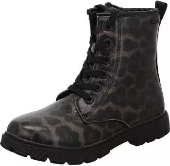Tom Tailor Textile Boots with Leo Animal Print and Tex braun/leo