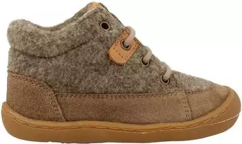 Develab Barefoot Learning-to-walk Shoes Felt Lace-up Ankle Boots