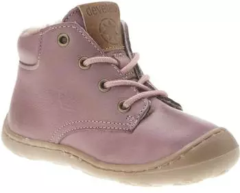 Develab Lambswool lined leather shoes lace-up (46210) old pink