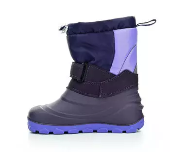 Lurchi Barefoot Shoe, Hook and Loop Boots with Warm Lining lila-flieder