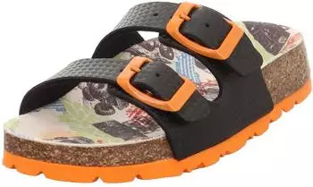 Superfit Fussbettpantoffel (1-800111) schwarz/orange